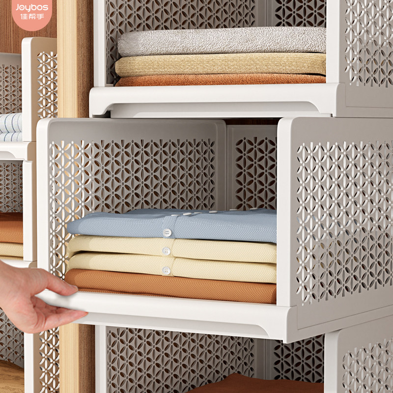 日本进口衣柜收纳神器抽屉式收纳箱分层隔板整理架子
