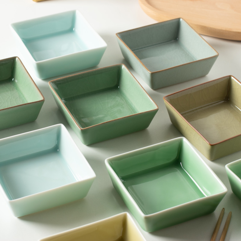 青瓷哥窑小吃创意餐具龙泉干果碟