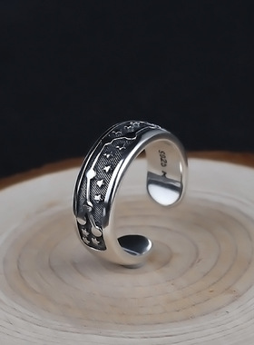 原创设计风纯银北斗七星复古戒指