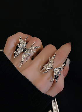 DAMAI 小众设计高级感液态甜美蝴蝶戒指女ins冷淡风指环时尚轻奢