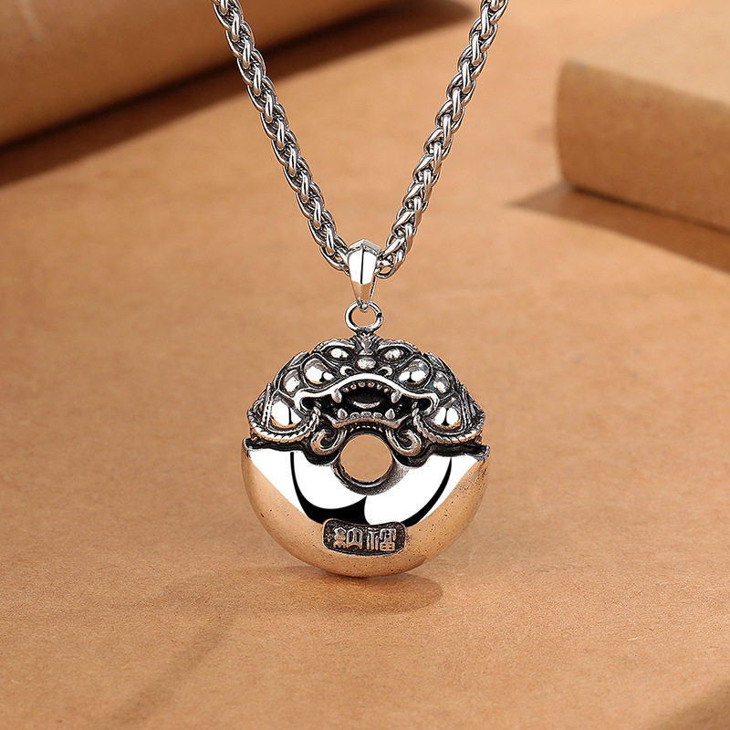 景泰蓝珐琅平安扣纳福貔貅项链男女同款潮流新中式国风复古感饰品