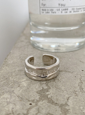 重工简约个性河流戒指女ins