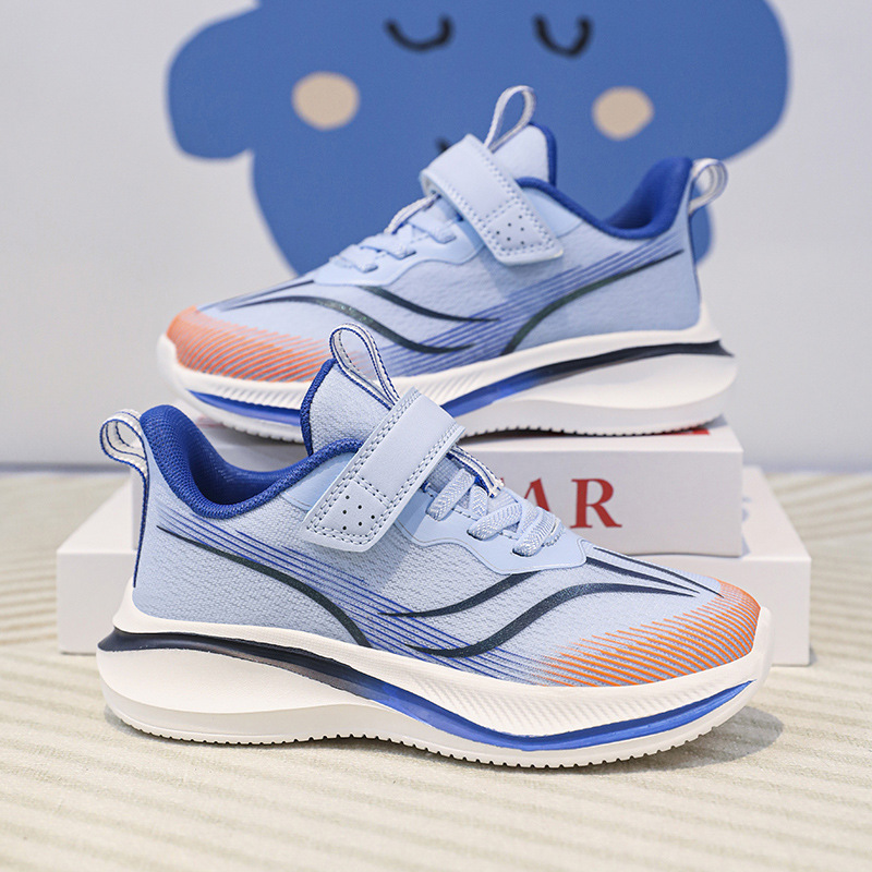 儿童运动鞋春夏新款男童女童透气网面防滑耐磨魔术贴童鞋外贸批发