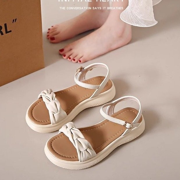 厚底凉鞋女款2024新款夏季时尚百搭外穿沙滩鞋女士法式绝美配裙子