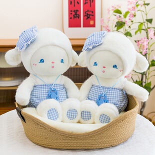 可爱奶嘴小羊公仔毛绒玩具安抚娃娃玩偶男孩女孩儿童生日礼物批发