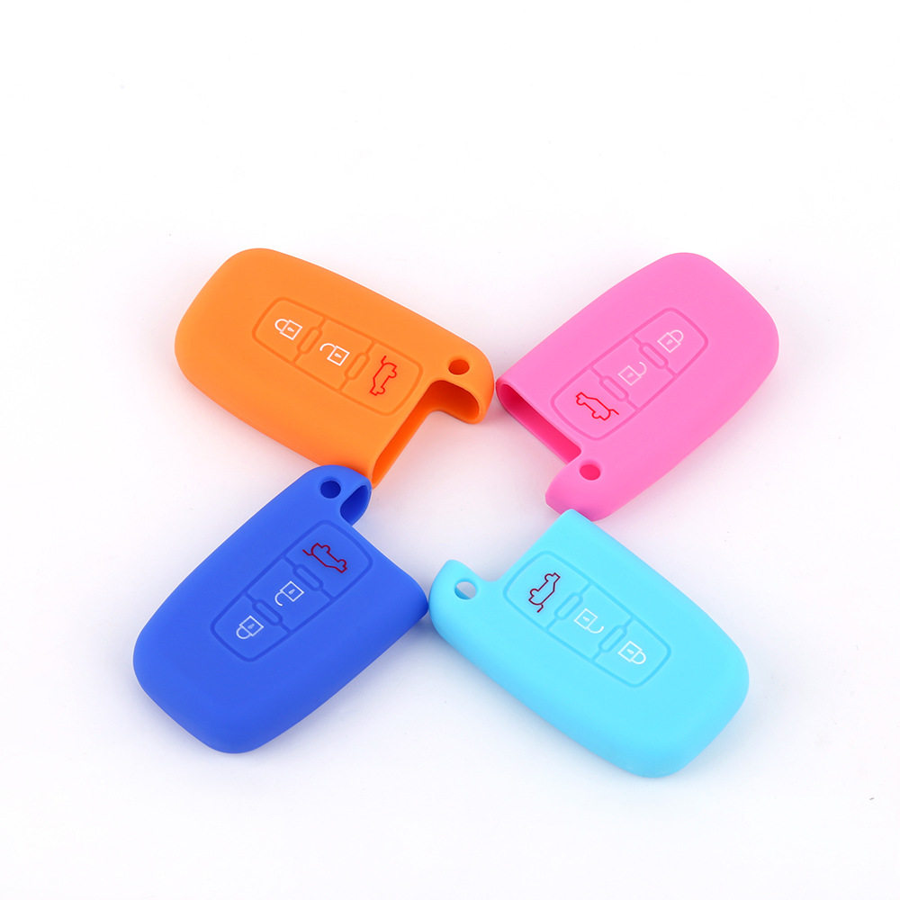 适用起亚K7飞思硅胶钥匙套K5智能3键锁匙包K3K2霸锐雅科仕保护套