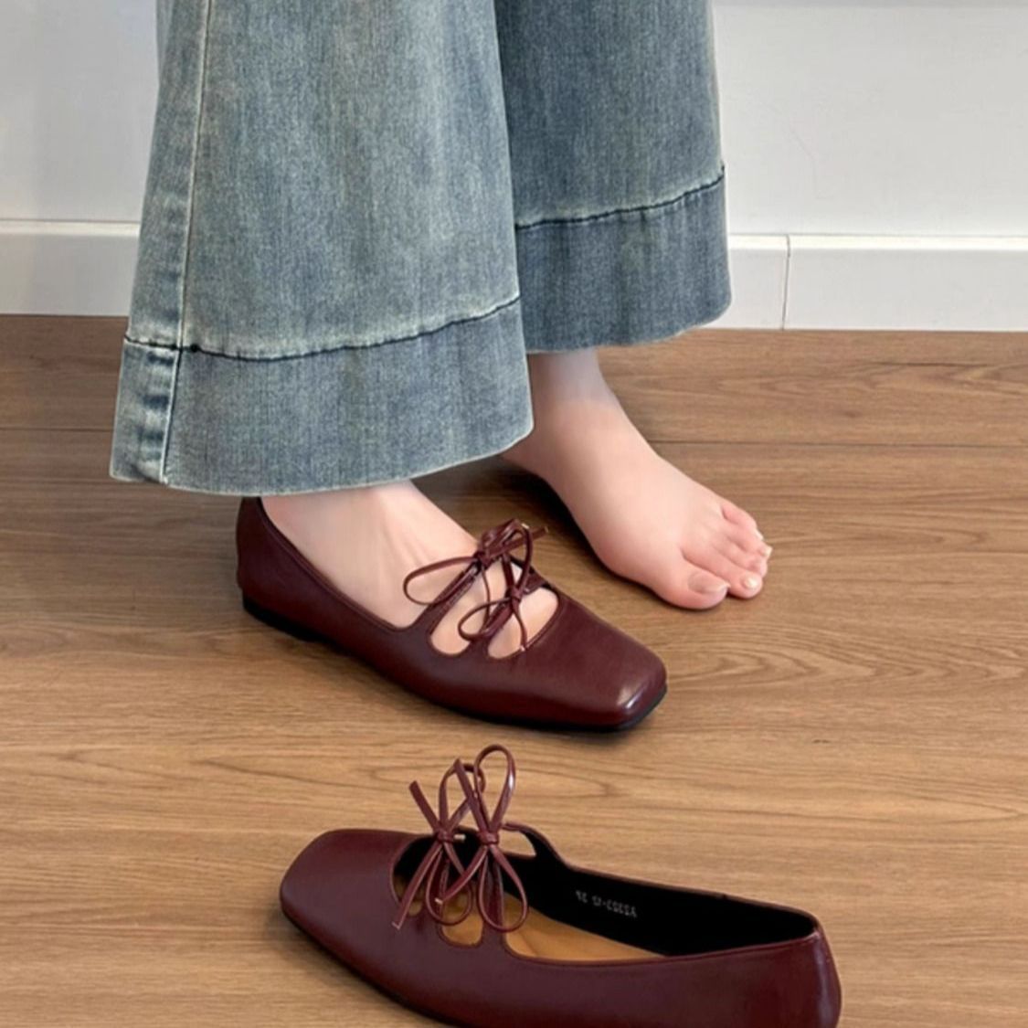系带蝴蝶结百搭晚晚风浅口单鞋2025年春夏新款法式时尚玛丽珍女鞋