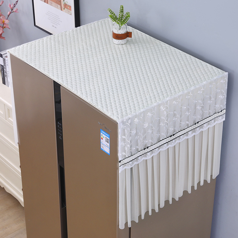 新款绣花冰箱盖布防滑防尘布罩套防尘防油单双开门洗衣机盖巾