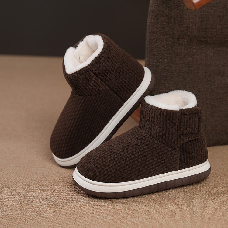 中老年人保暖棉拖鞋高包跟男女冬季加厚防滑棉鞋爸爸妈妈鞋内外穿