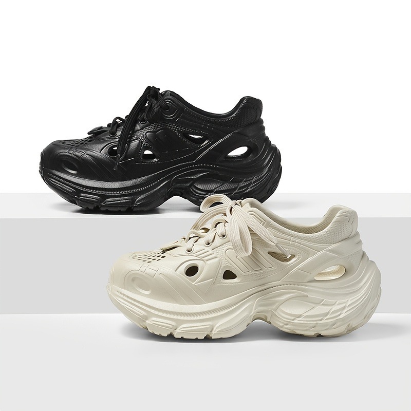 踩屎感洞洞鞋男款夏季外穿防滑防臭溯溪沙滩厚底运动拖鞋男士