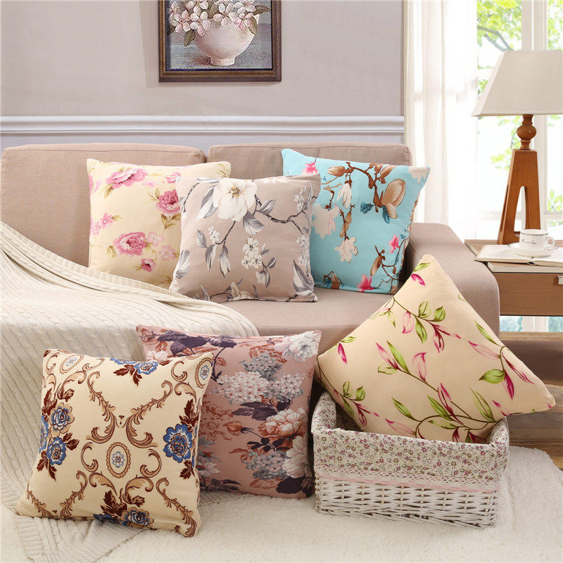 纯色抱枕套子沙发靠垫套床头靠枕办公室枕头芯办公椅靠枕批发