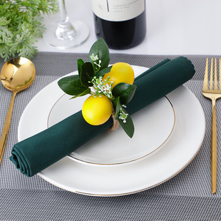 Wedding Handmade Napkin Rings柠檬餐巾环婚礼高档酒店口布圈