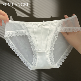 内裤女蕾丝纯欲甜美低腰性感纯棉裆抗菌少女生三角裤夏季蕾丝薄款