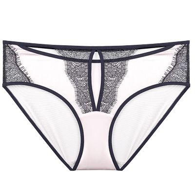 蕾丝内裤女大码性感法式刺绣纯棉裆中腰包臀无痕裸感时尚女生短裤