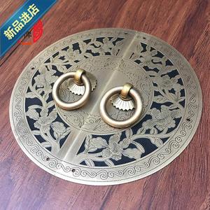 新中式仿古衣柜铜拉手明清a家具铜配件纯铜圆形橱柜把手柜门铜拉