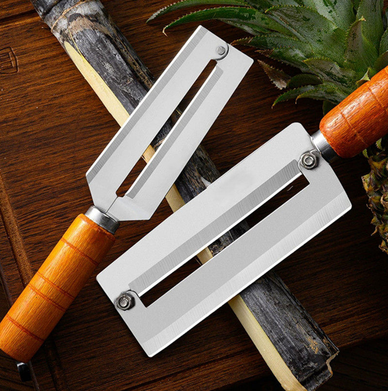 碳钢甘蔗刀不锈钢削皮刀家用菠萝削皮工具水果专用刨皮刀削皮器