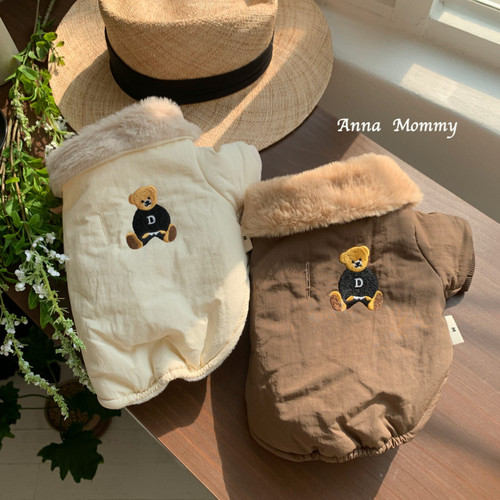 宠物猫狗加厚毛领秋冬季保暖棉衣