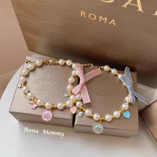 原创宠物珍珠项链项圈围脖饰品