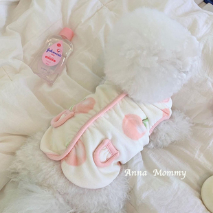 宠物衣服狗背心秋冬博美泰迪比熊加厚加绒珊瑚绒衣小狗猫咪秋冬装