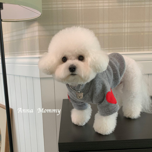 狗狗秋季保暖衣服爱心卫衣