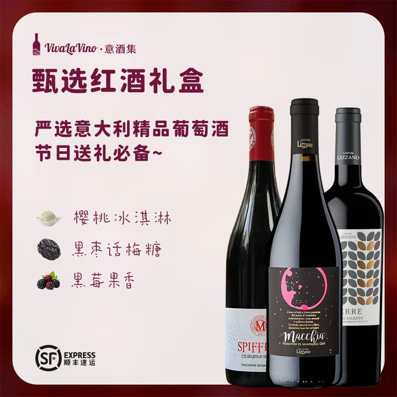 意酒集 意大利原瓶进口甄选红酒礼盒节日送礼微醺酒节日送礼盒装