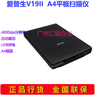 EPSON爱普生V19II平板式 扫描仪家用办公文档A4幅面彩色高清照片