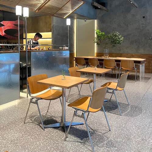 现代简约轻食店商业餐厅咖啡厅奶茶店甜品店西餐厅海洋板桌椅组合