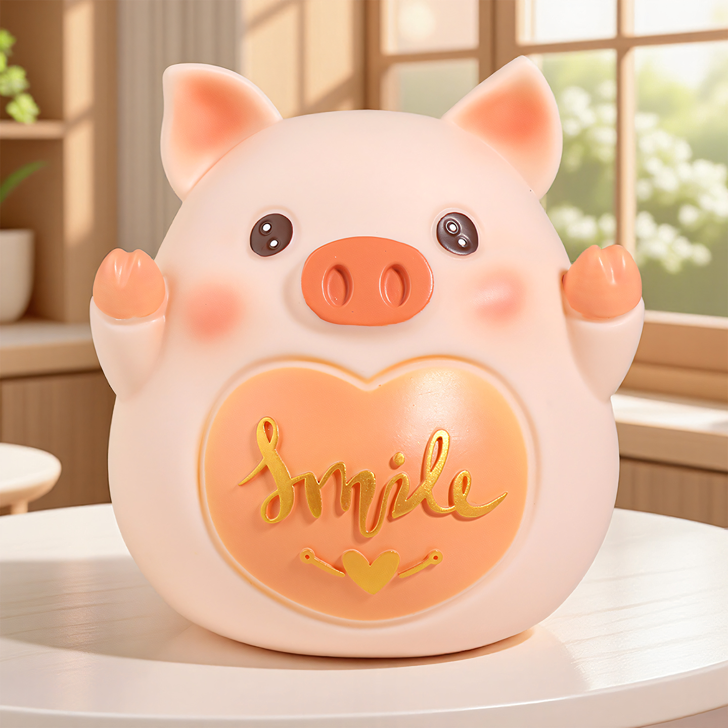 2025新款卡通小猪猪存钱罐只进不出防摔可存取储蓄罐儿童生日礼物