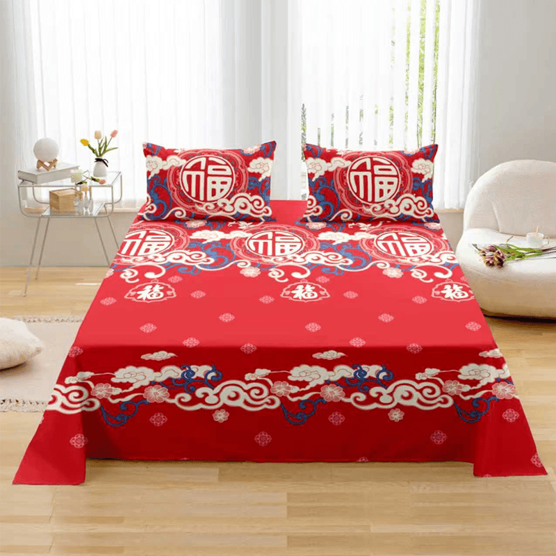 四季布原棉细纱老粗布床单三件套