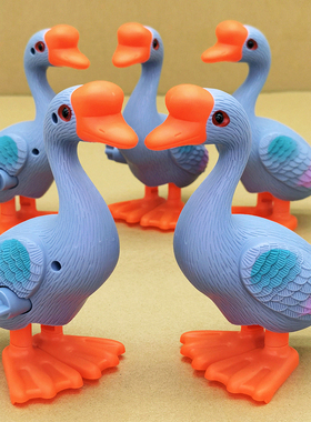 上弦发条玩具蹦跳大灰鹅仿真动物婴幼儿启蒙男女孩学爬1-2-4岁