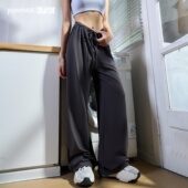 显瘦跑步健身裤 yoyomeat高腰提臀宽松直筒运动长裤 休闲裸感瑜伽裤