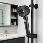 增压淋浴花洒套装 家用热水器强力喷头五档沐浴浴室手持过滤莲蓬头