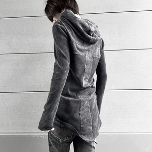 现货自主LGB暗黑先锋视觉系灰十字架卫衣忧郁高街百搭朋克卫衣