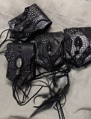 暗黑先锋kmrii系archive级红玛瑙宝石部落百搭视觉系先锋腰包挎包