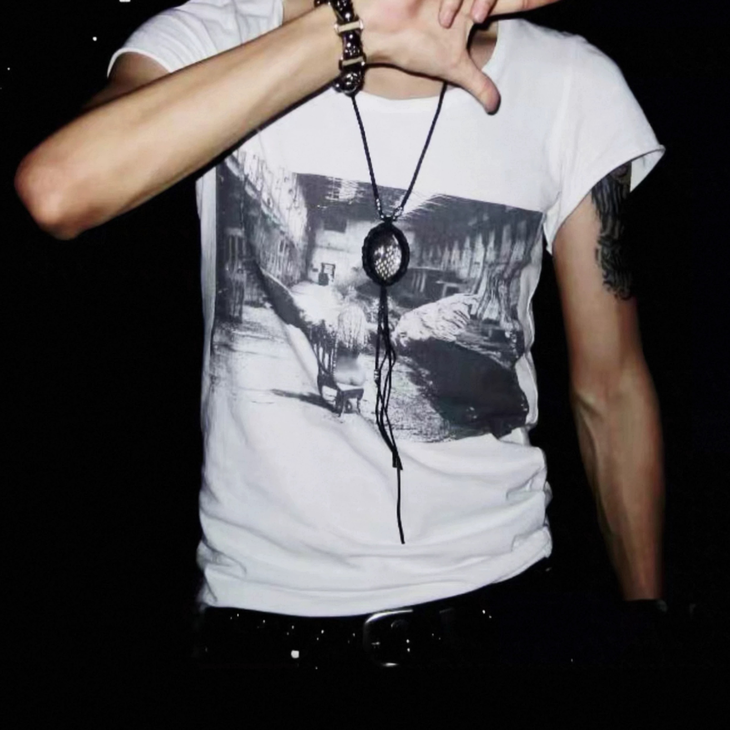 Cryangel 凌蛇视觉系手工编织部落蛇纹石羽毛暗黑先锋亚文化项链