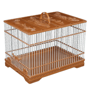 抽屉笼塑钢鸟笼靛颏养笼抱窝繁殖笼板顶玻璃钢长方形洗澡笼