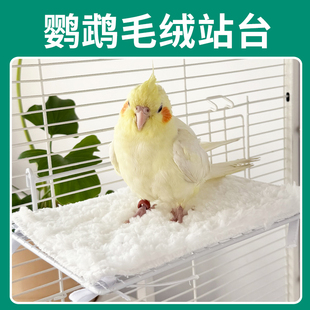 鹦鹉笼内DIY玩具站台平台栖息网架保暖站架小宠攀爬布景玩具套装