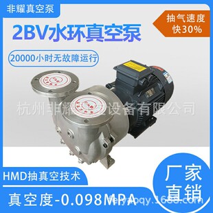 杭州水环真空泵 不锈钢低噪音 2BV5水环真空泵 非耀