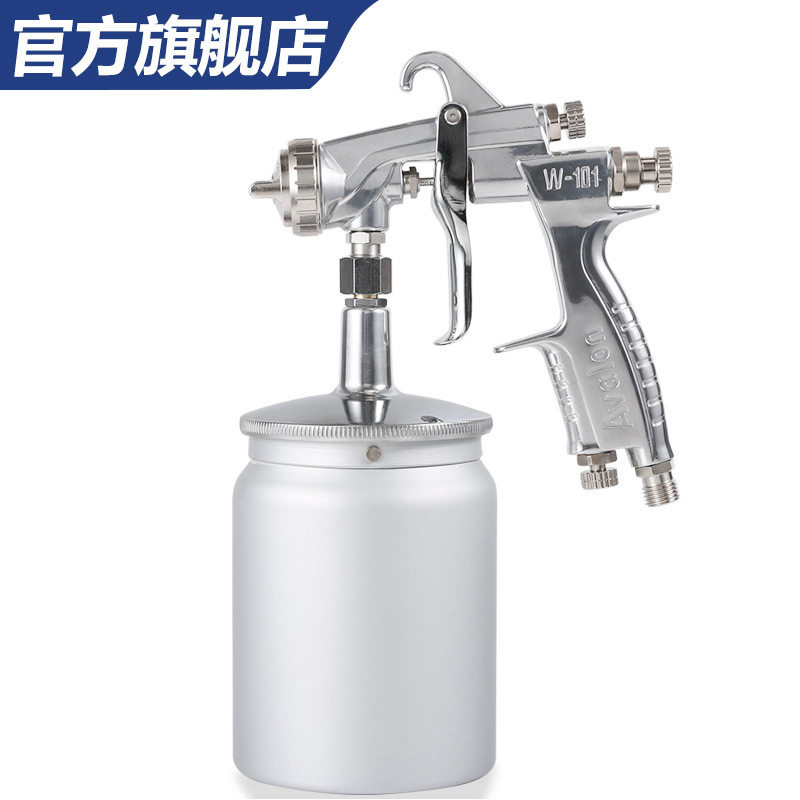 台湾亚洲龙W-101喷漆枪高雾化进口工具汽车家具下壶气动油漆喷枪