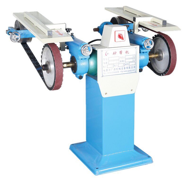 直供2100b型4千瓦纯铜线双工位橡胶轮砂光设备砂带打磨抛光机