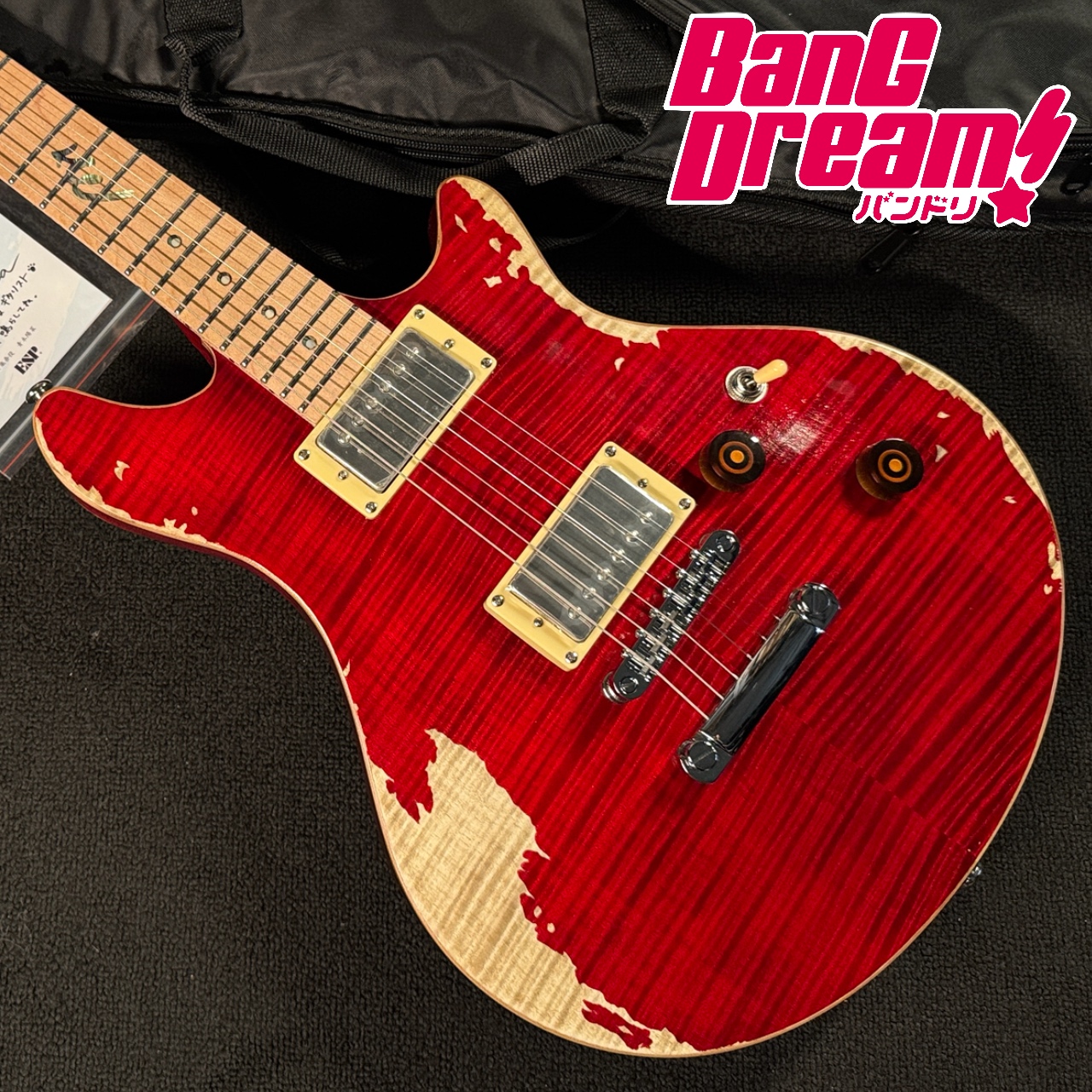 ESP现货MyGO电吉他 BanG Dream要乐奈电吉他猫猫抓现货