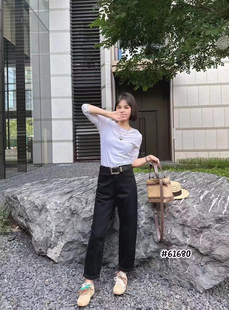 老爹裤 九分欧货复古遮胯显瘦保春秋型身材韩版 百搭 女装 古月大码