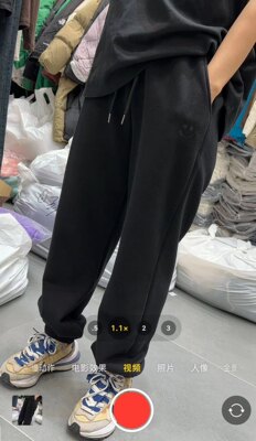 秋冬新款大码女装休闲哈伦裤胖妹妹mm宽松显瘦束脚加绒卫裤粗