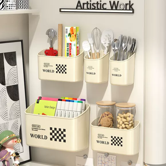 电动车三轮车侧边磁吸收纳盒垃圾桶前座椅放零食手机代步车免打孔