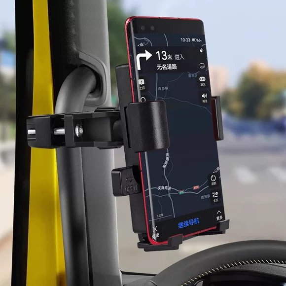 大货车手机车载支架防震专用手机架车用导航支架新款挖机卡车批发