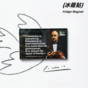 教父冰箱贴马龙白兰度经典电影亚力克磁吸生日礼物创意装饰磁贴