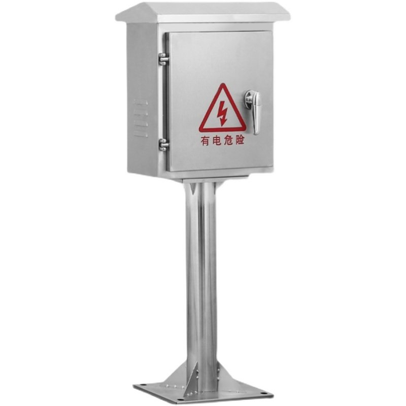 户外304不锈钢立柱箱双层门仪表监控制配电箱落地防雨充电箱定做