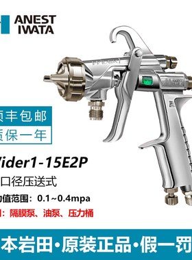 日本岩田W101新款WIDER1家具汽车面底漆喷漆枪压送式高雾化泵喷枪