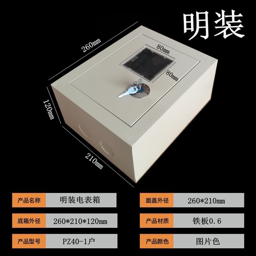 火表箱家用单相一户出租房带门电子式电能表电度表铁箱明暗电表箱