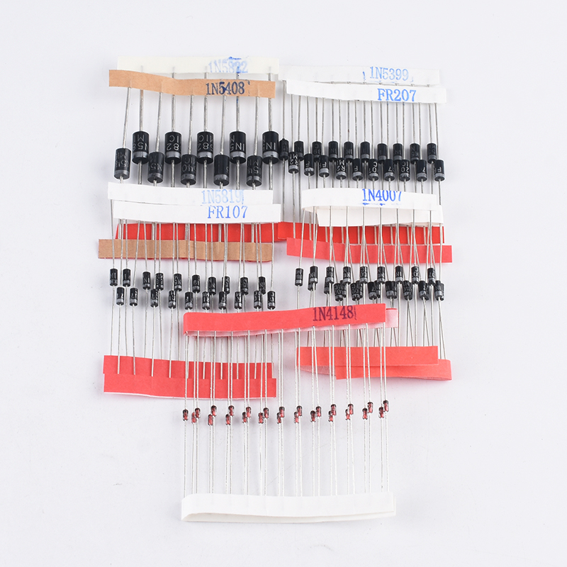 常用二极管元件包,8种共100只,含1N4148 1N4007 5819 5822 5408等